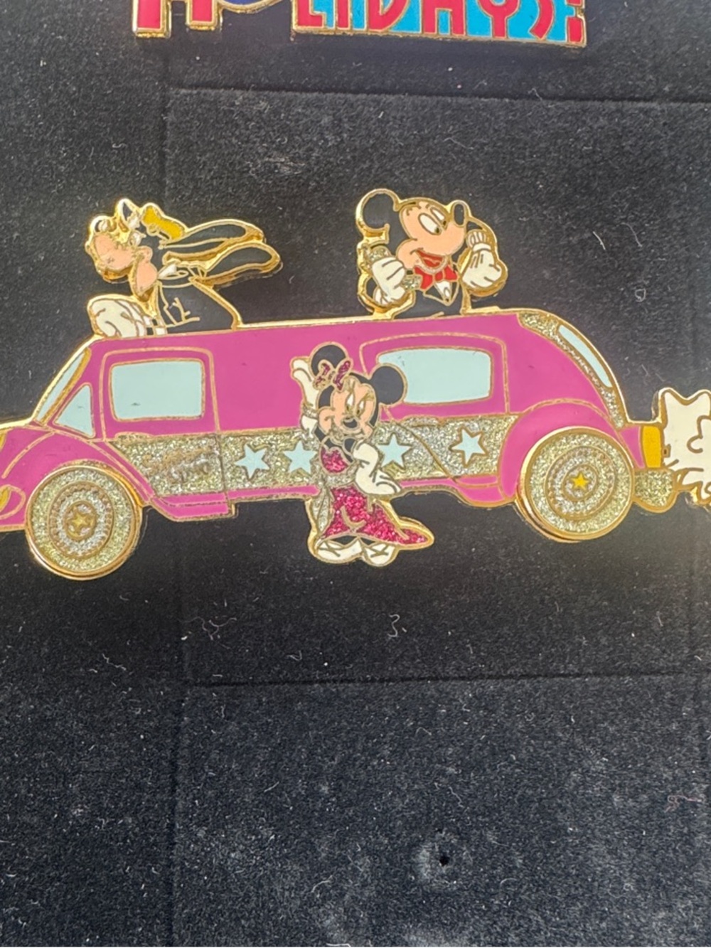 Disney Trading Pin Pink Minnie & Mickey Limo Enamel Pin